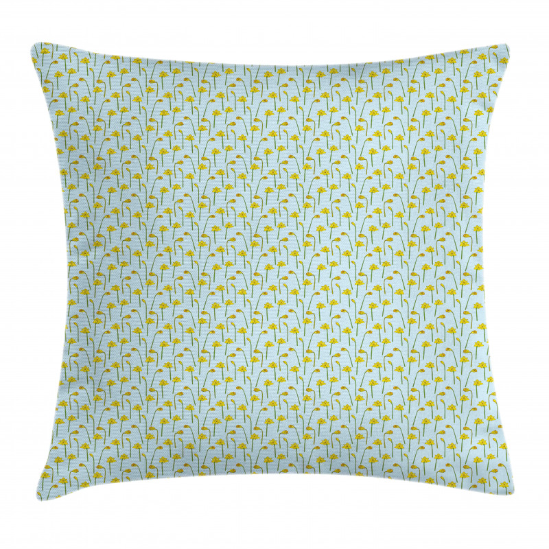 Cartoonish Daffodils Pillow Cover