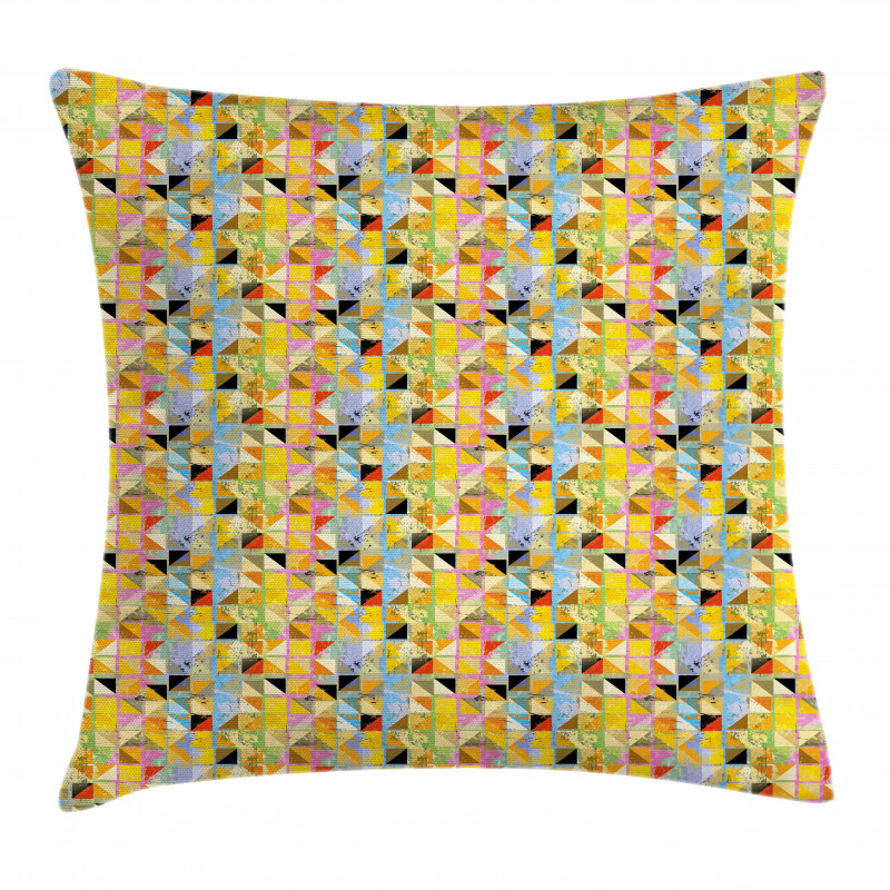 Creative Grunge Squares Pillow Cover