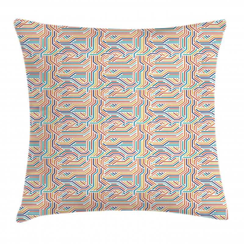 Contemporary Vivid Stripes Pillow Cover