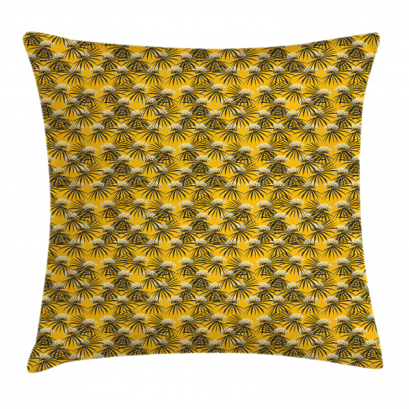 Dandelion and Palm Leaves Pillow Cover