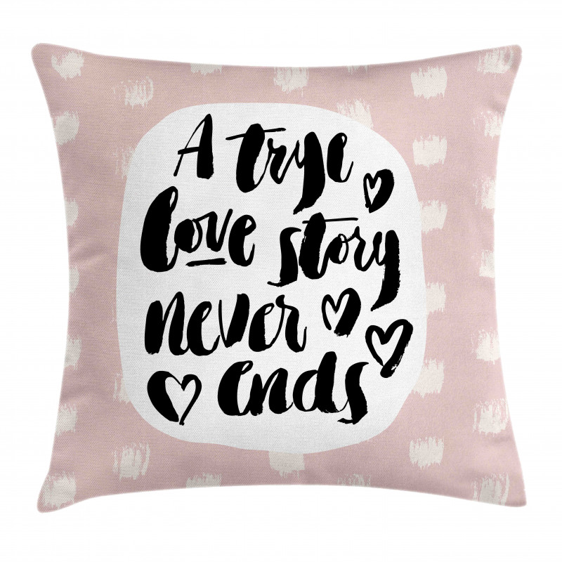 Love Story Saying Pillow Cover