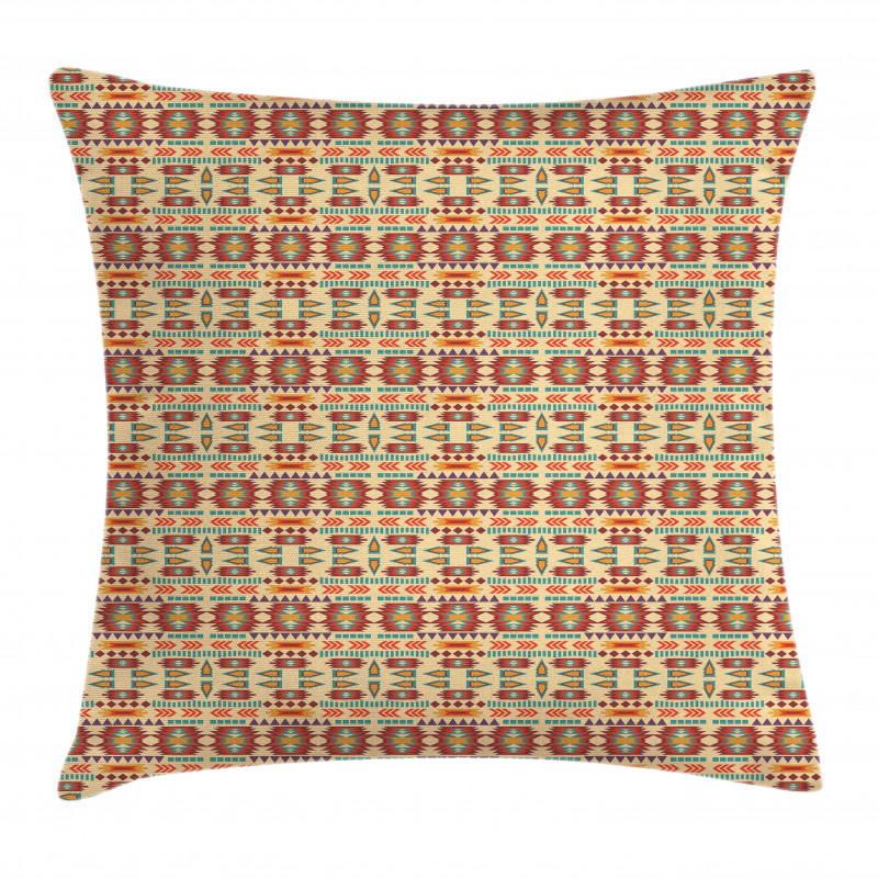 Traditional Geometric Motif Pillow Cover