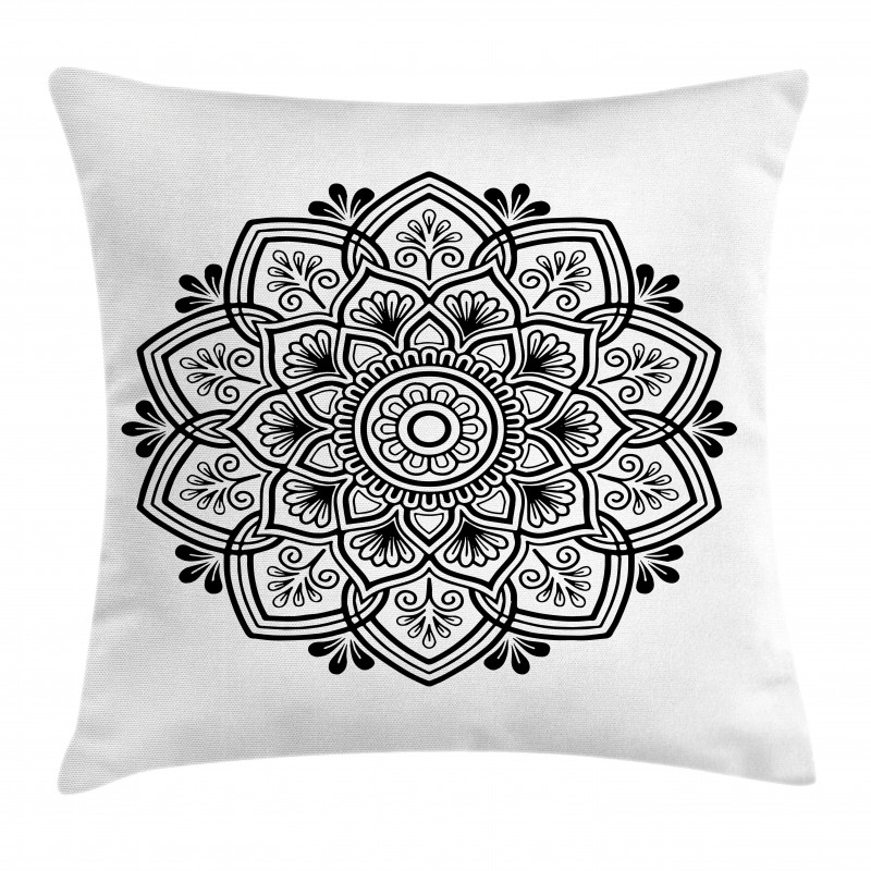 Flora Damask Oriental Motif Pillow Cover