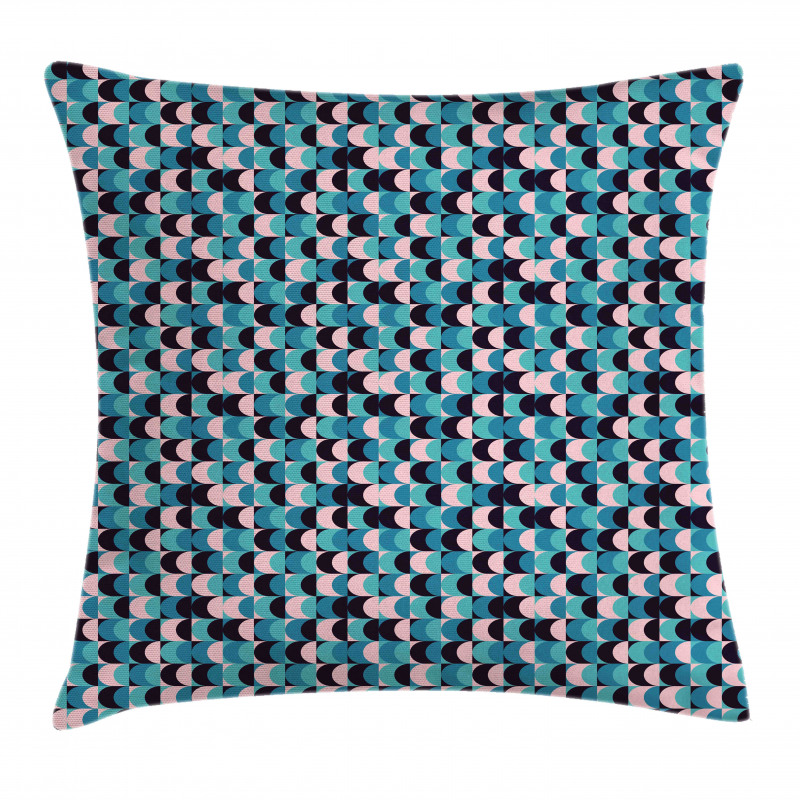 Grunge Half Rounds Motif Pillow Cover