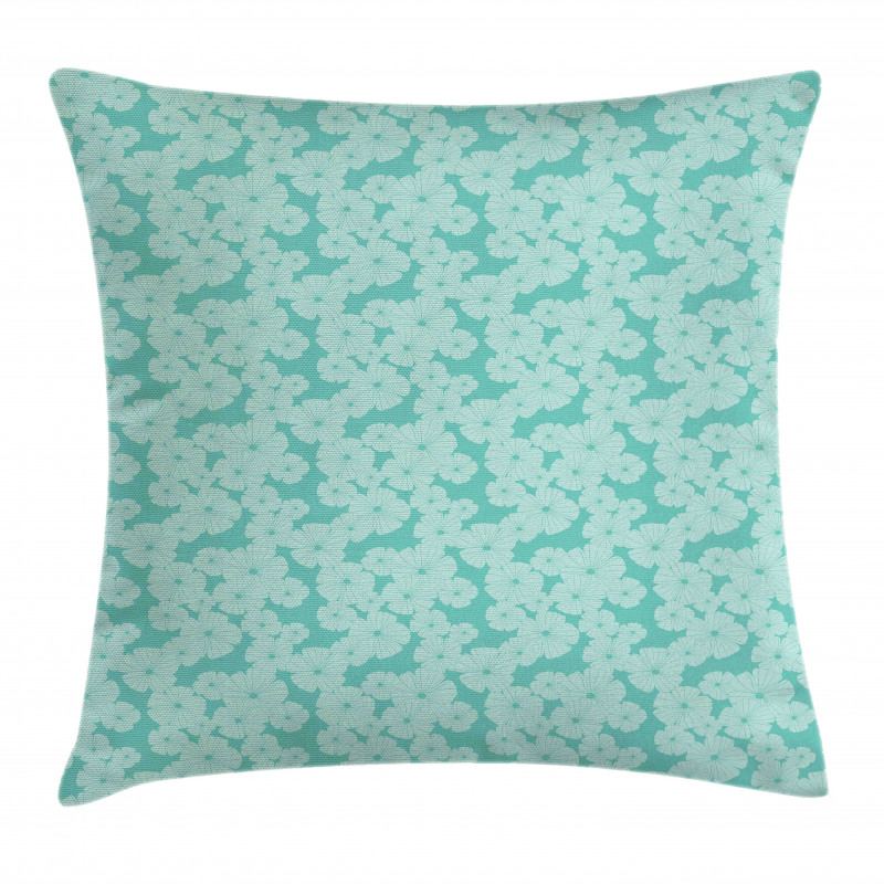 Monochrome Flower Petals Art Pillow Cover