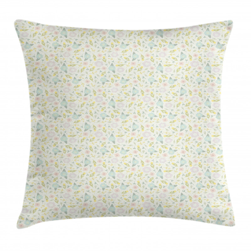 Pastel Tone Flora Pillow Cover