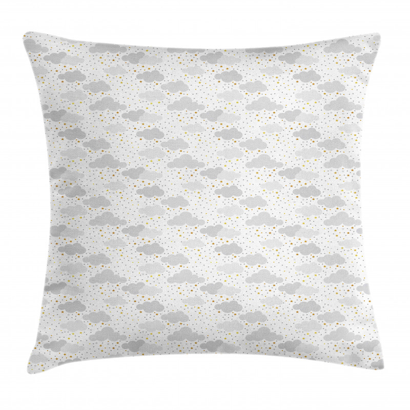 Dreamy Sky with Dots Stars Pillow Cover