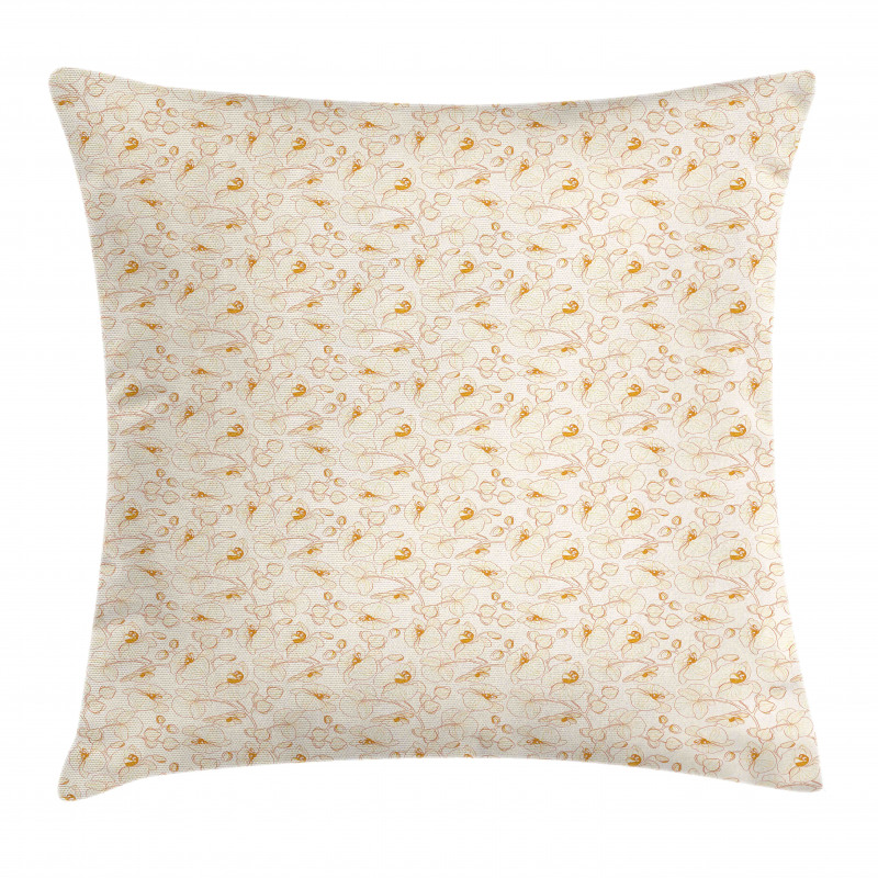 Romantic Petals and Buds Pillow Cover