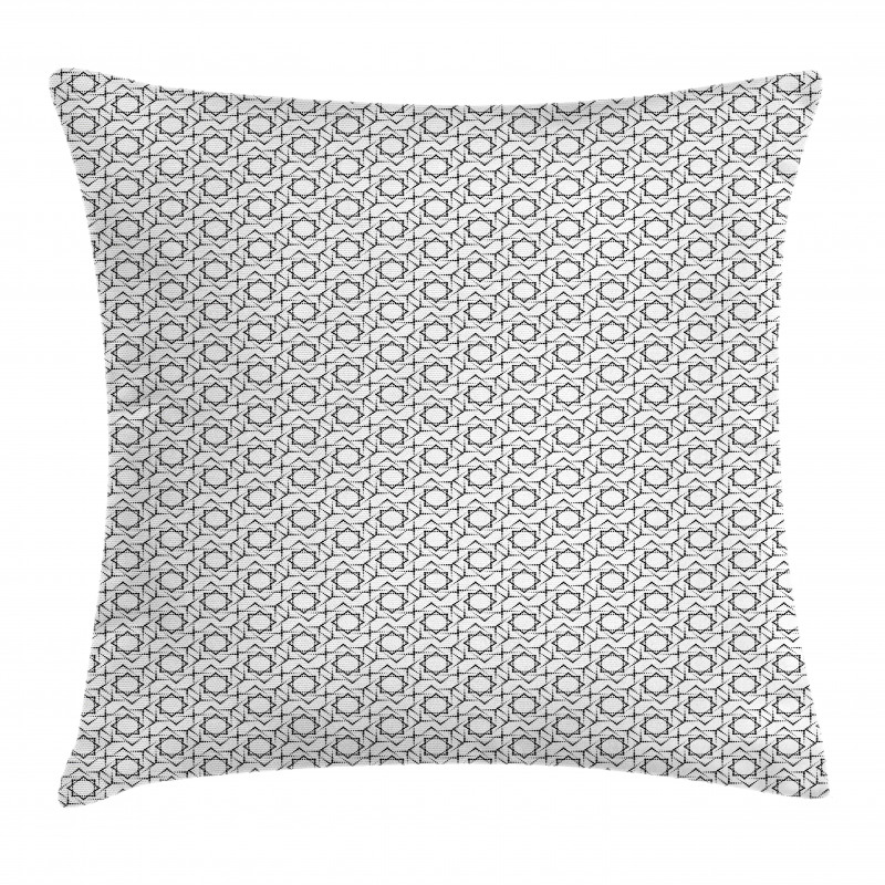 Dotwork Square Starts Pillow Cover