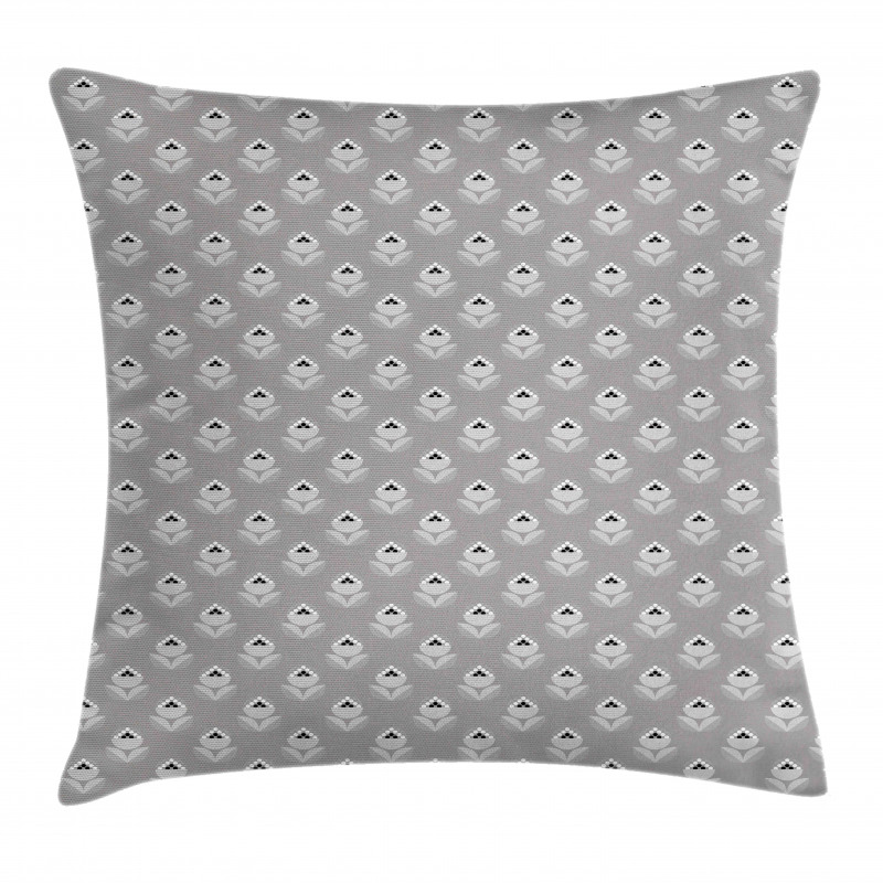 Greyscale Geometric Flower Pillow Cover