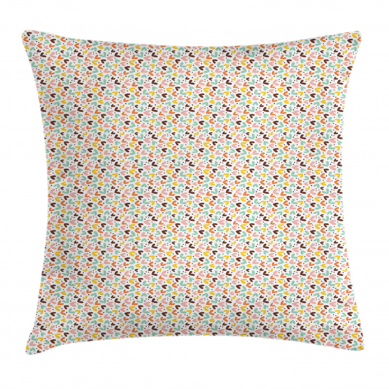 Love Hearts and Dots Pillow Cover