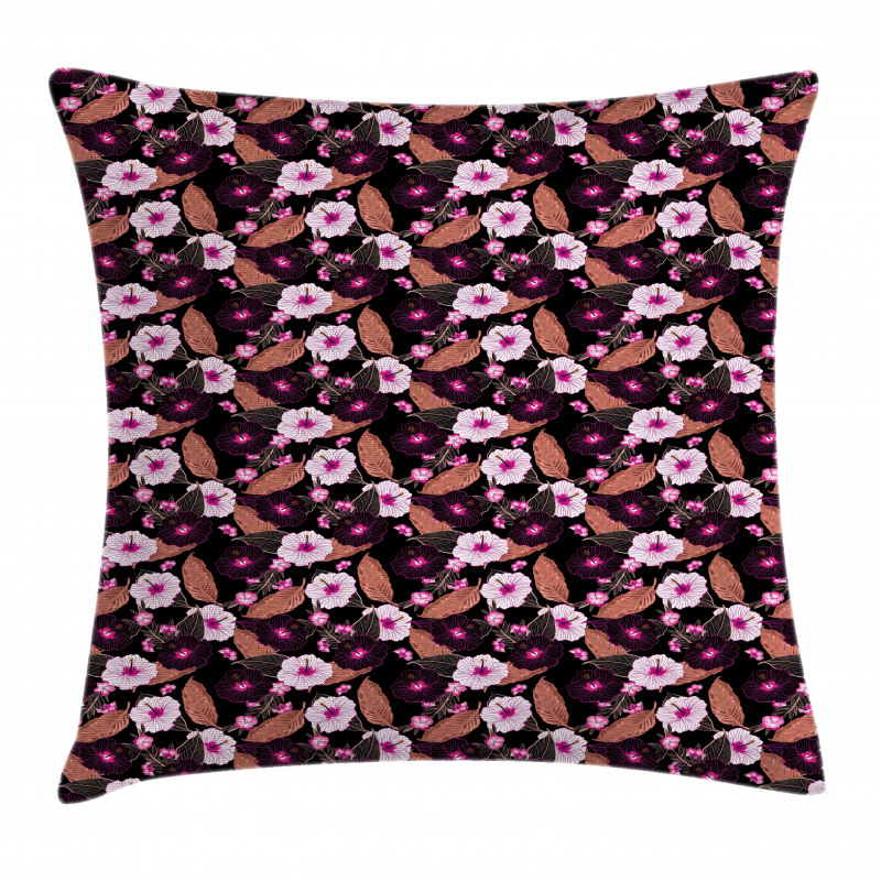 Vintage Exotic Flowers Pillow Cover