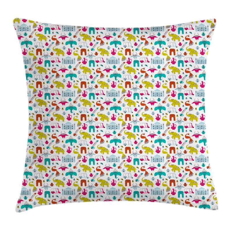 South Eastern Doodle Icons Pillow Cover