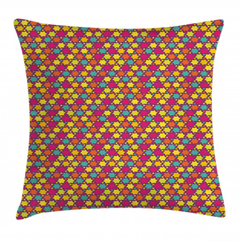 Colorful Geometric Star Pillow Cover