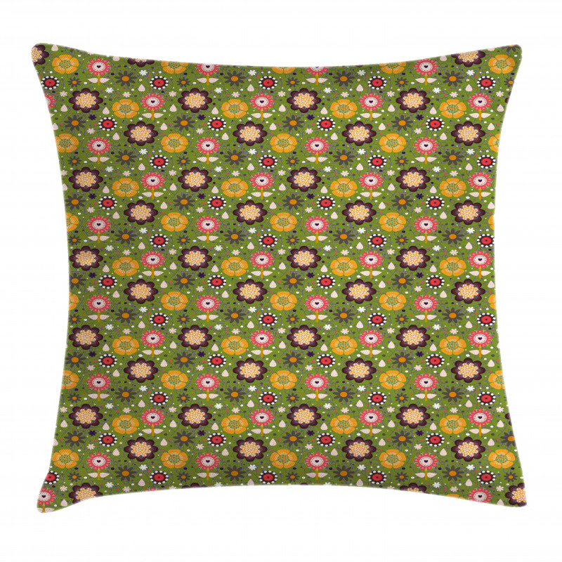 Spring Nature Flowers Pillow Cover