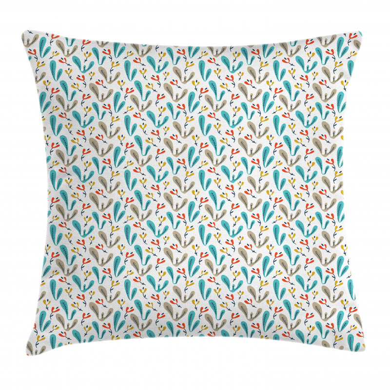 Abstract Wildwood Plant Pillow Cover