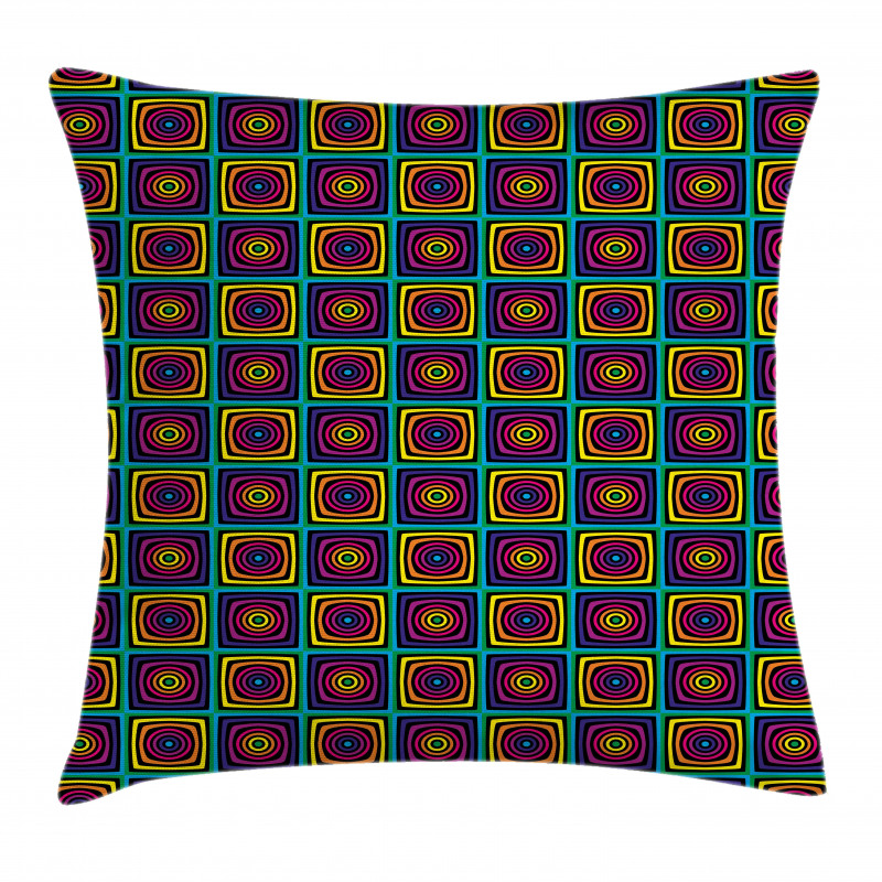 Nested Square and Circles Pillow Cover