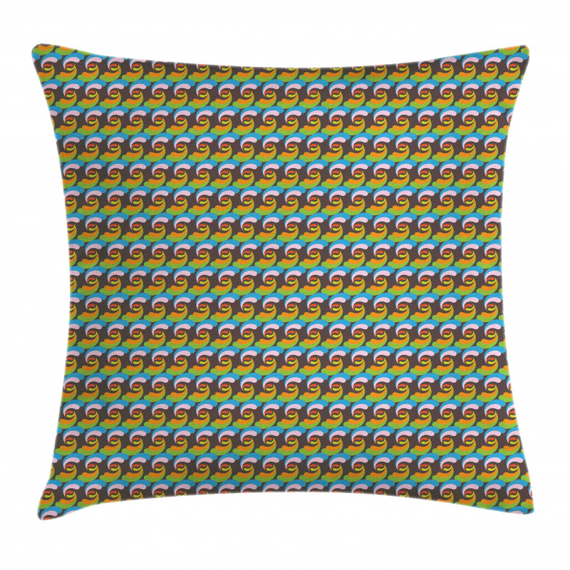 Colorful Rhythmic Motif Pillow Cover