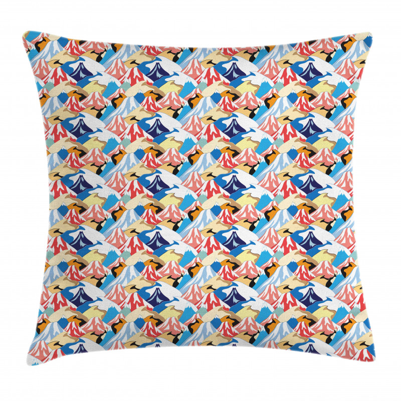 Colorful Abstract Peaks Pillow Cover