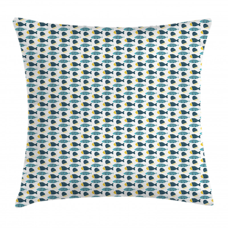 Nursery Fish and Jellyfish Pillow Cover