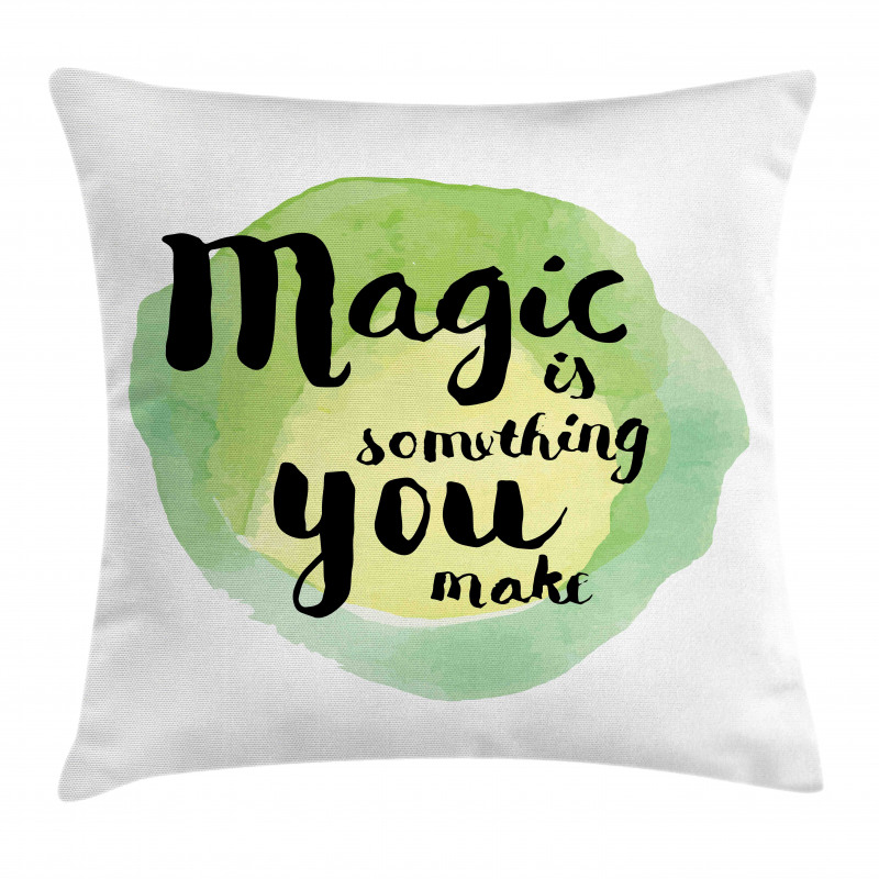 Watercolor Inspirational Art Pillow Cover