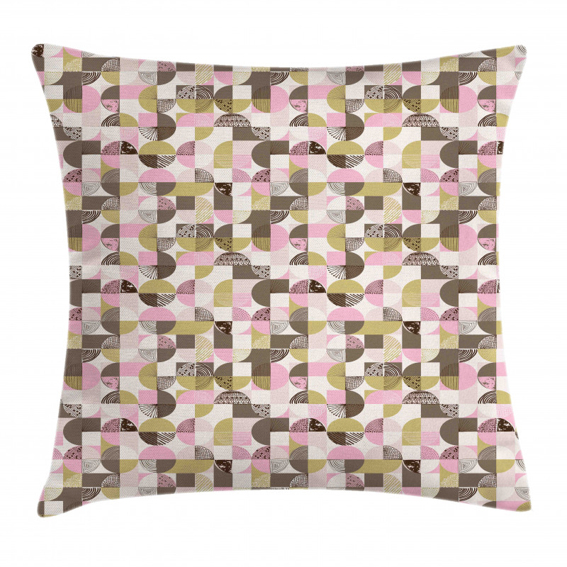 Rounds in Vintage Colors Pillow Cover