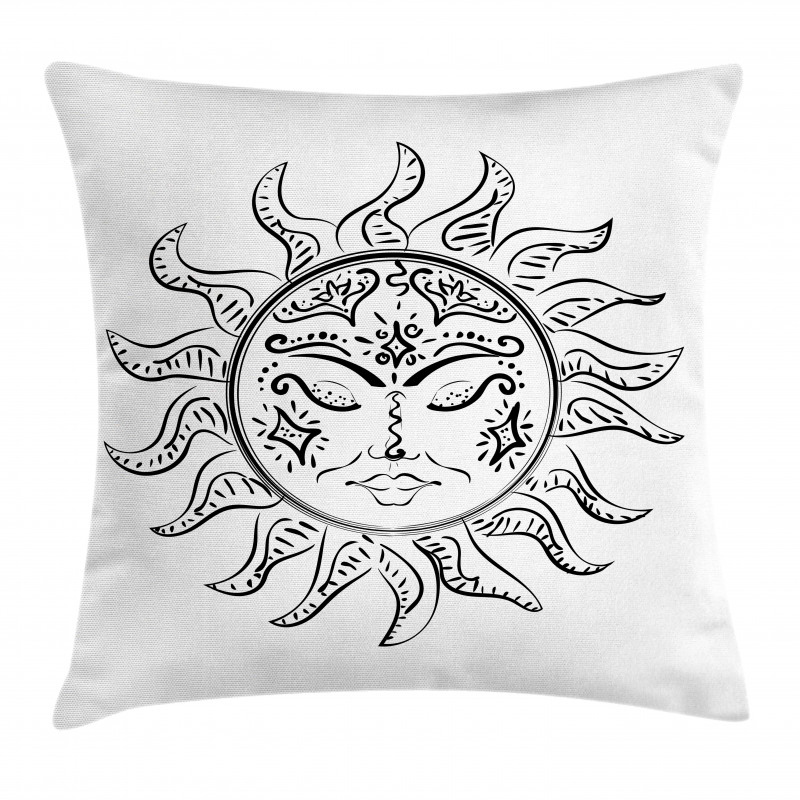 Sleeping Sun Pillow Cover