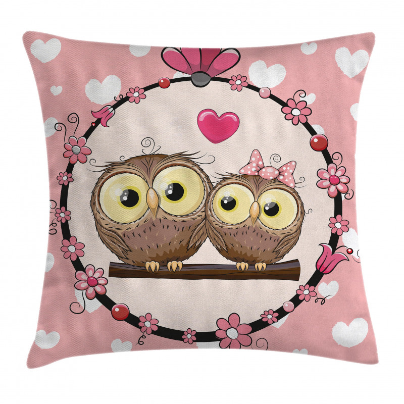 Couple on Branch Pillow Cover