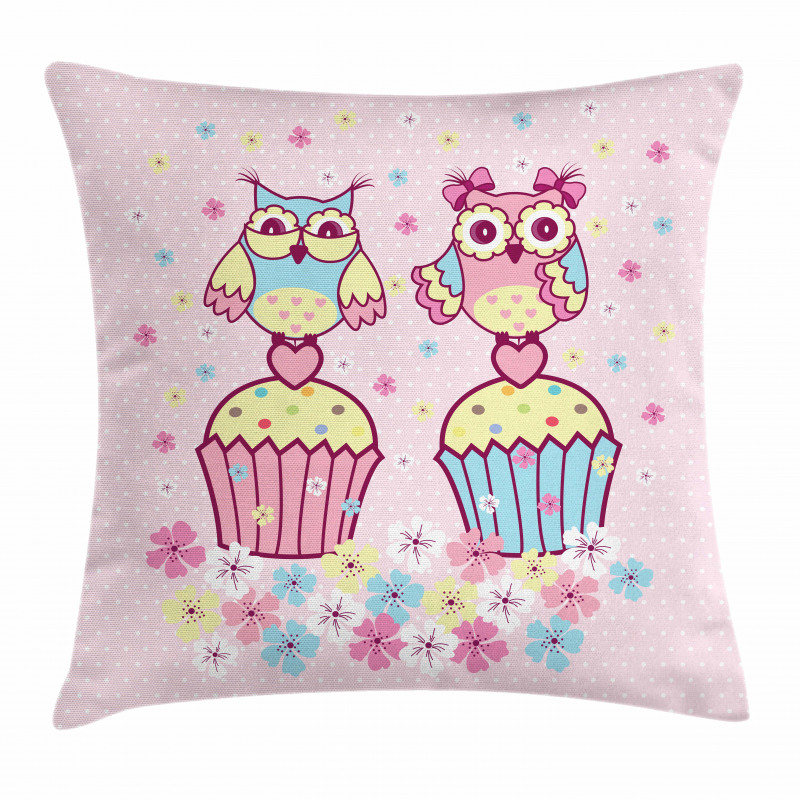 Couples Cupcakes Romantic Pillow Cover
