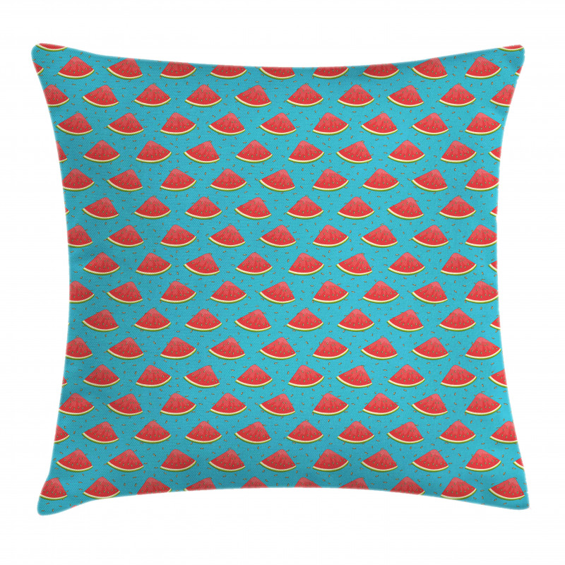 Triangular Slices and Seeds Pillow Cover