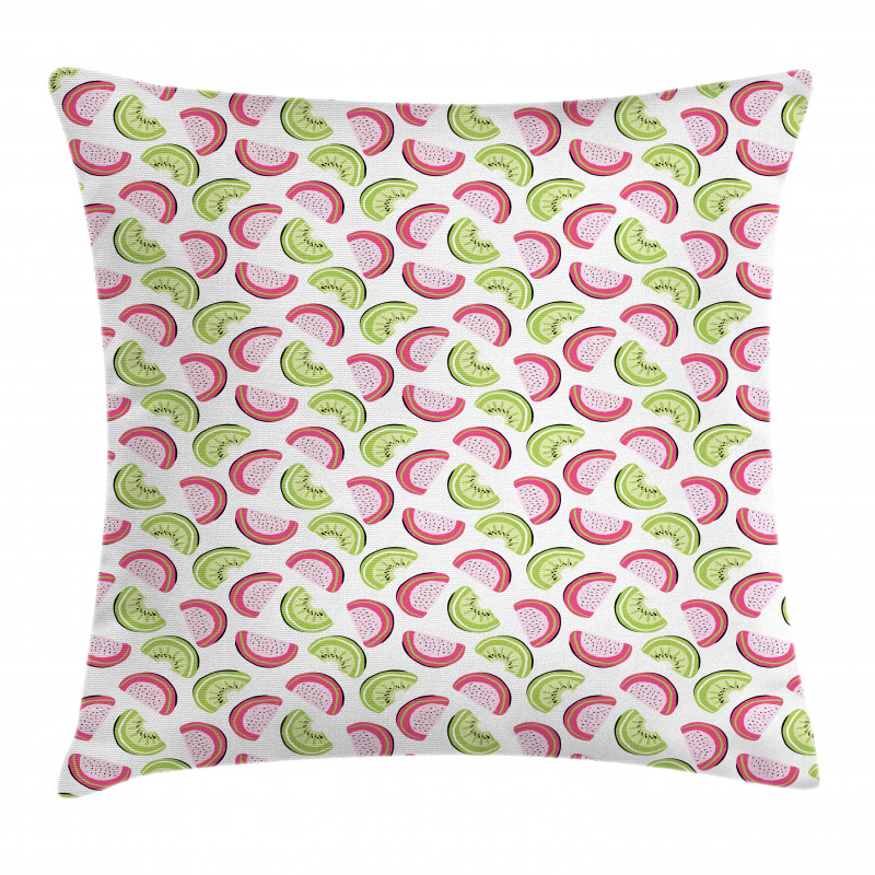 Abstract Kiwi and Watermelon Pillow Cover