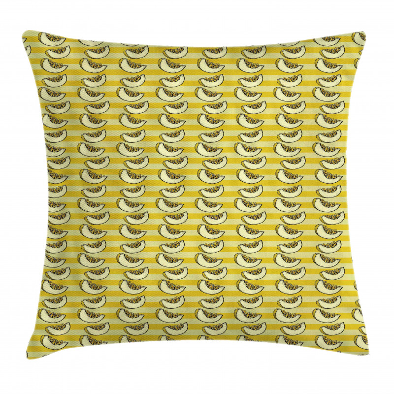 Sliced Piece of Fruit Stripes Pillow Cover