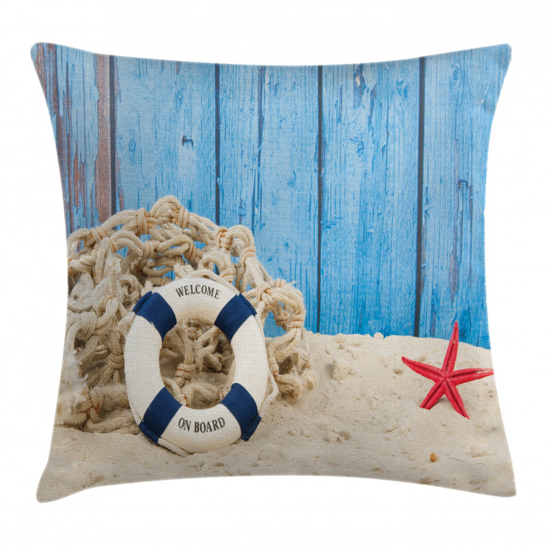 Beach Coastline Welcome Pillow Cover
