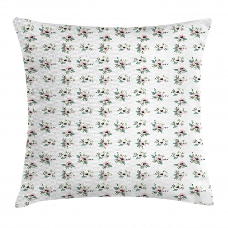 Anemone Flower Paintings Pillow Cover