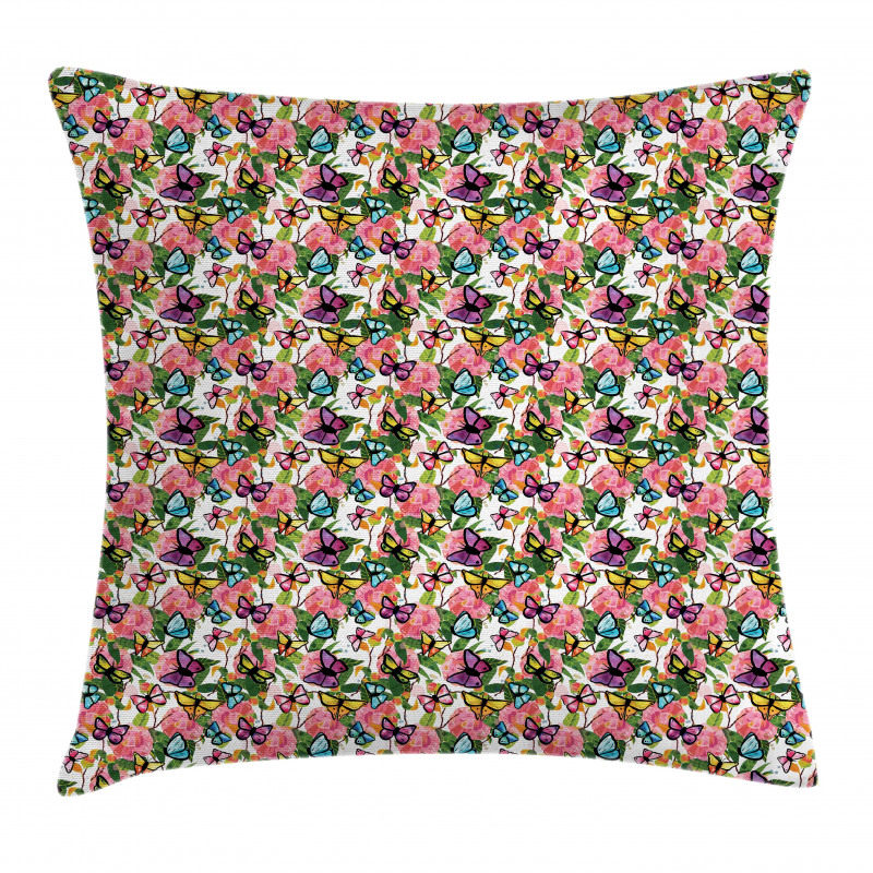 Tender Flowers Pattern Pillow Cover