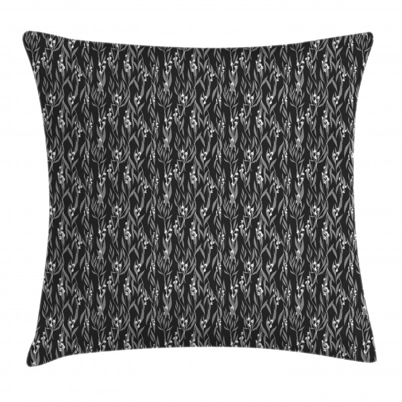 Monotone Garden Artwork Pillow Cover