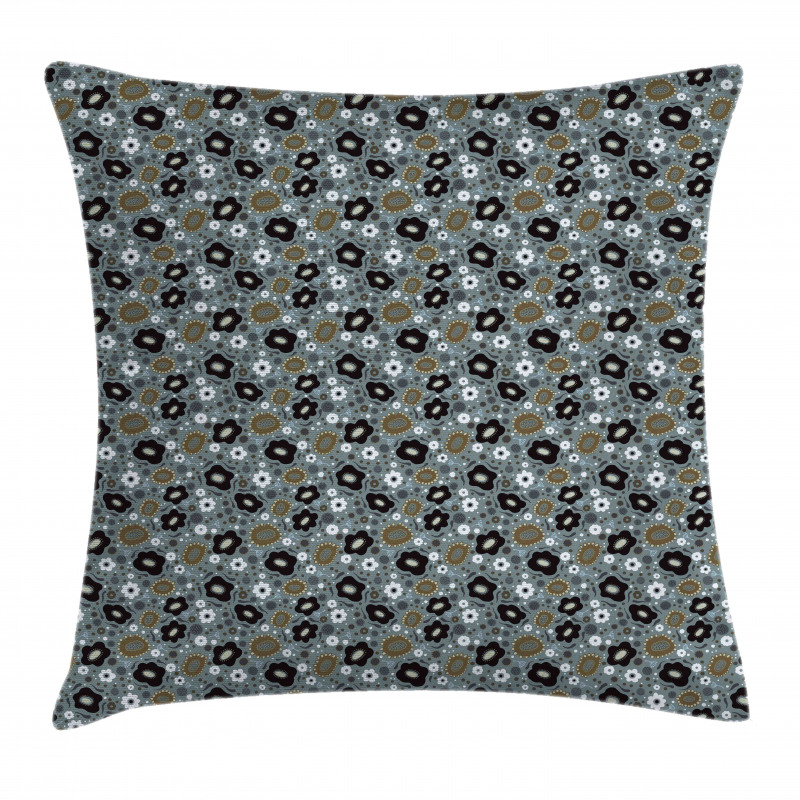 Retro Botanical Elements Pillow Cover