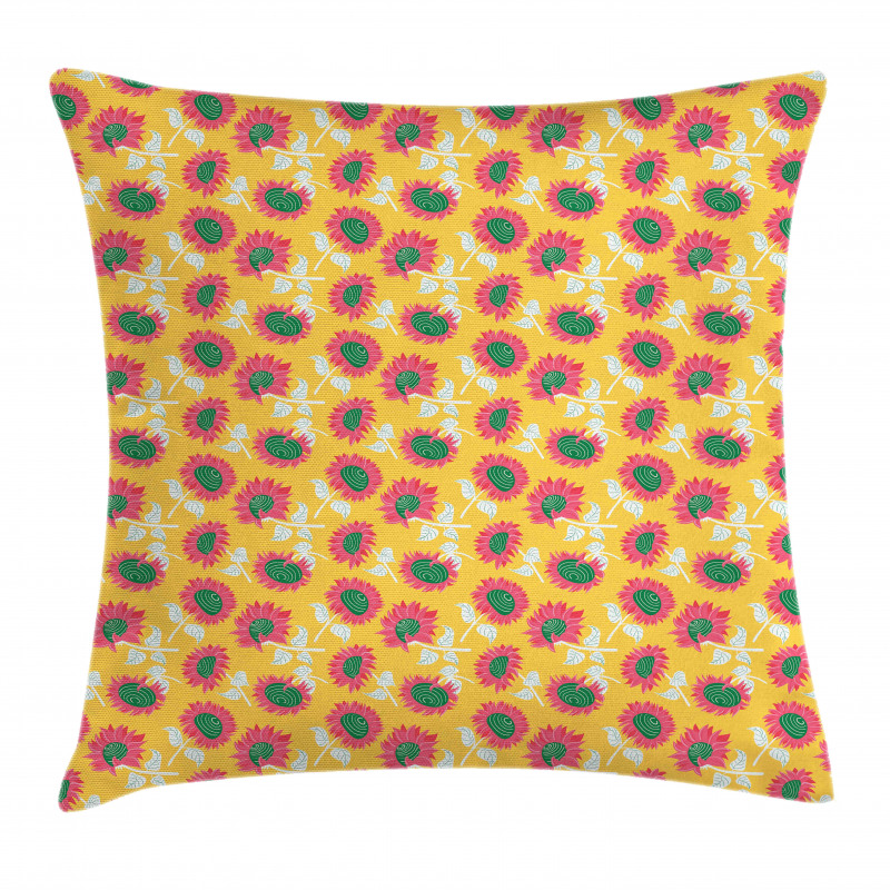 Summer Abstract Sunflowers Pillow Cover