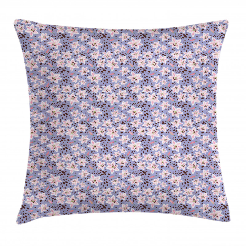 Exotic Flower Petals and Buds Pillow Cover