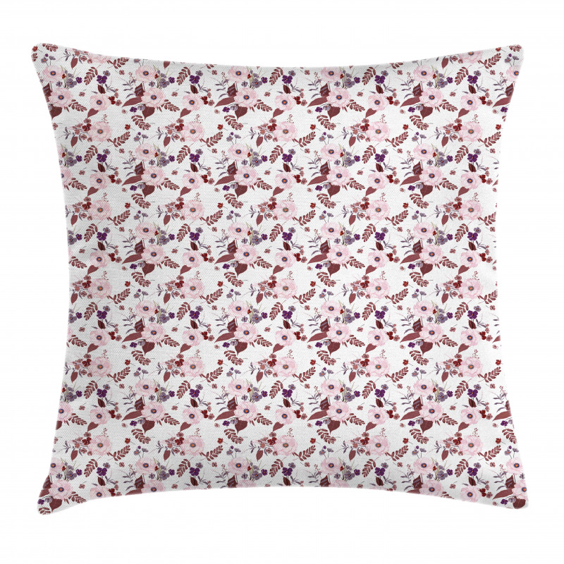 Blooming Garden Flowers Pillow Cover