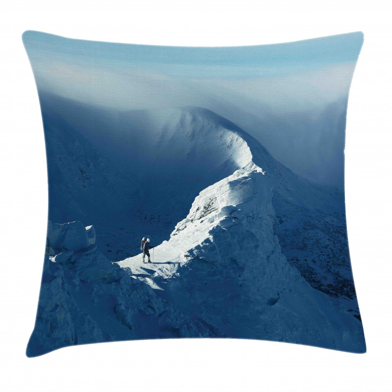 Sunny Day in Mountains Pillow Cover