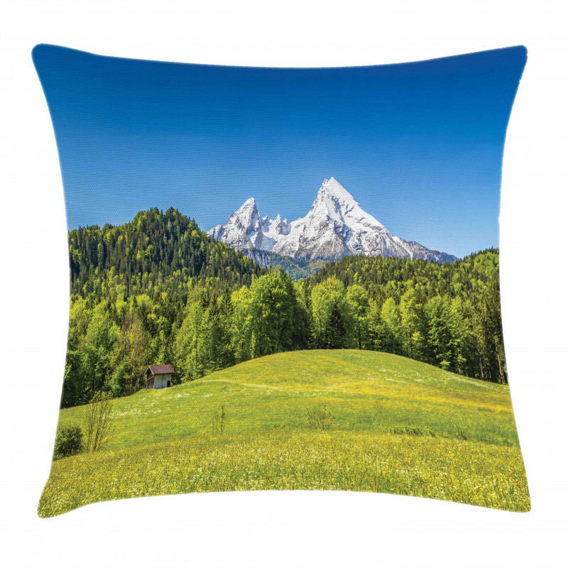 Bavarian Alps Village Pillow Cover