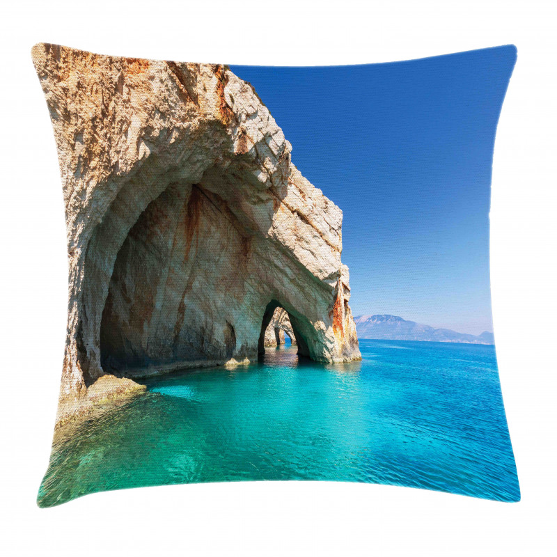 Sea Cave on Zakynthos Pillow Cover