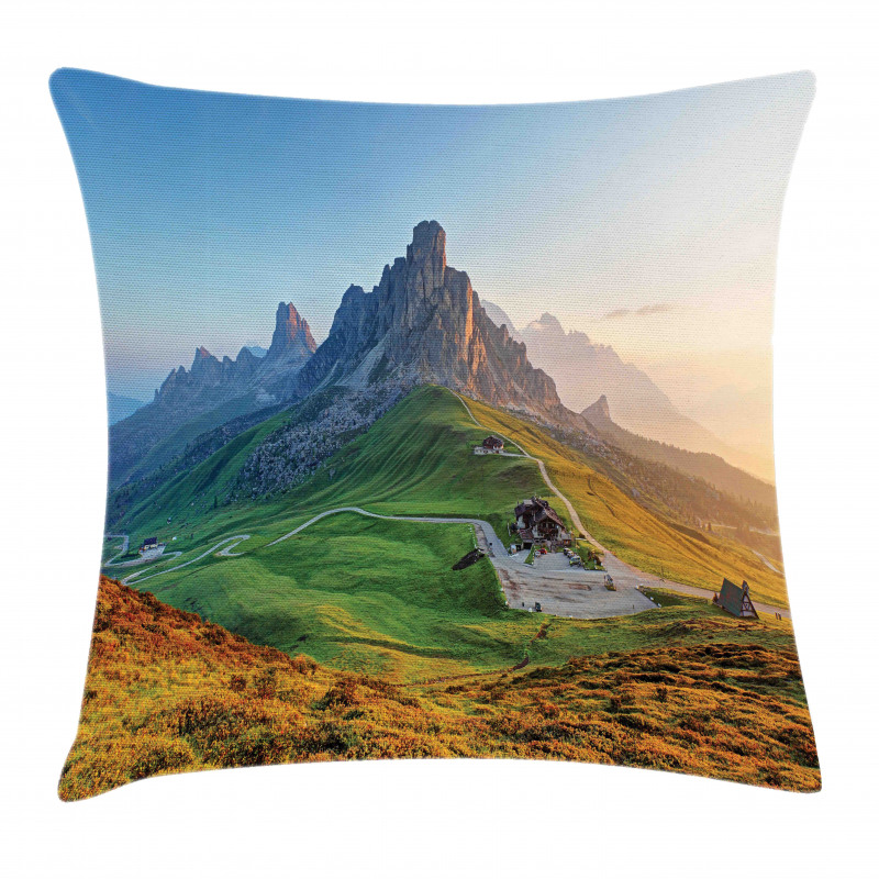 Sunrise at Dolomites Pillow Cover