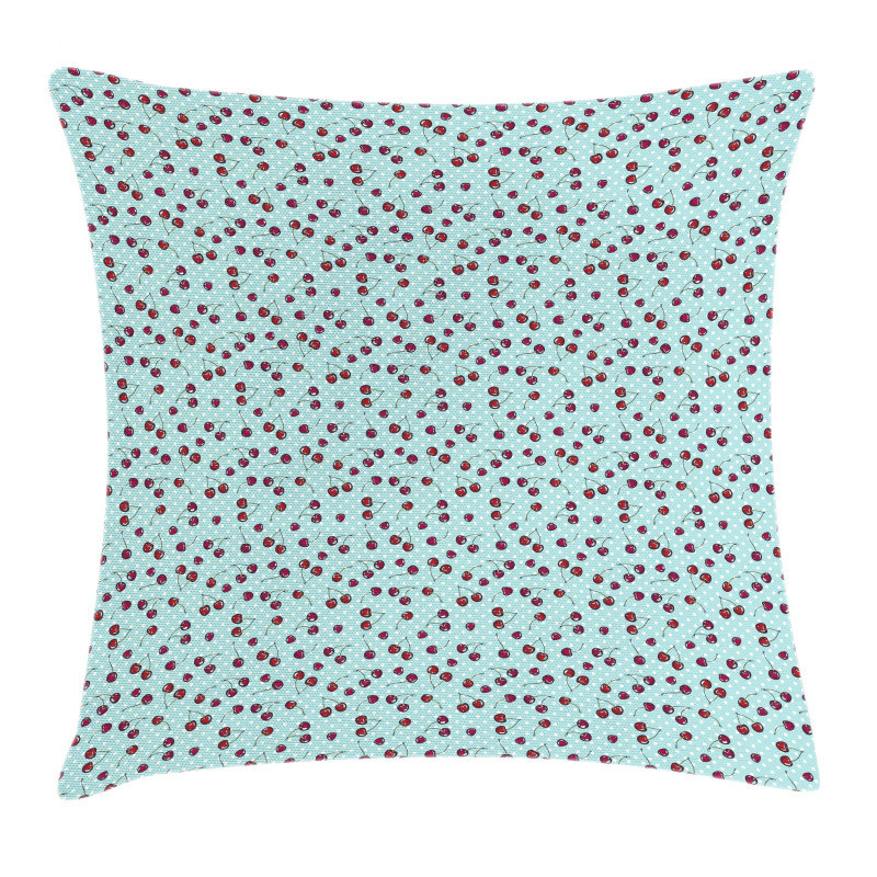 Fruit on Nostalgic Dots Pillow Cover