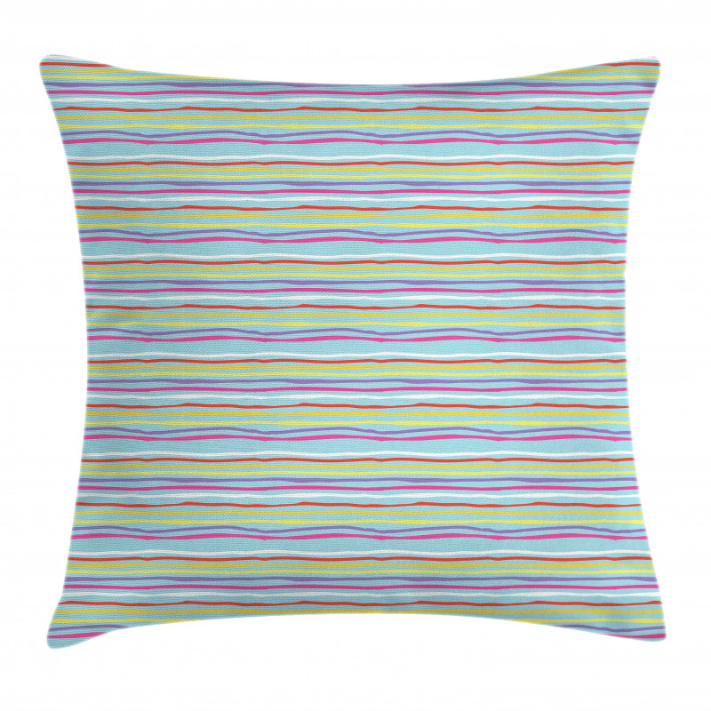 Colorful Ripple Lines Fun Pillow Cover