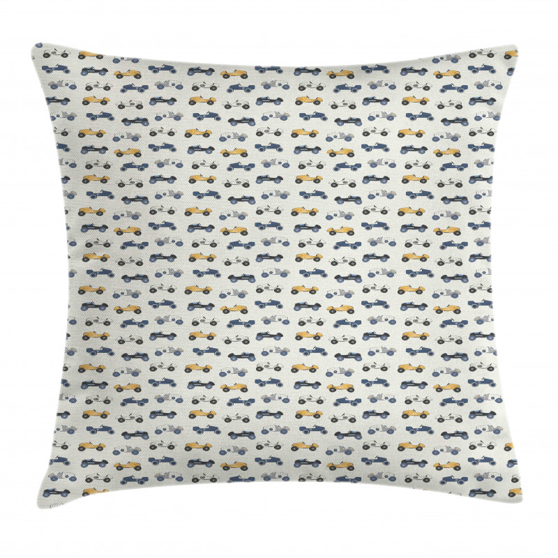 Vintage Race Automobiles Pillow Cover