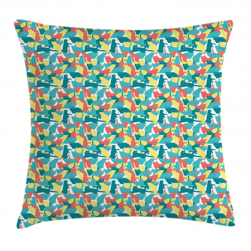 Energetic Kitten Pillow Cover