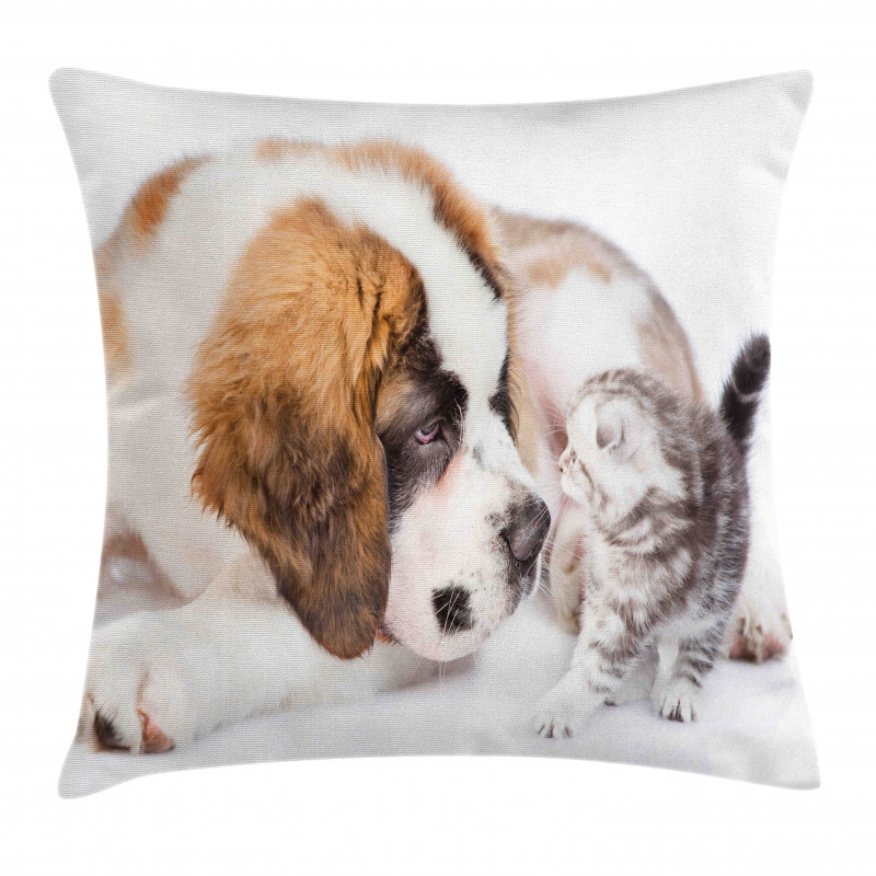 Sniffing Animals Photo Pillow Cover