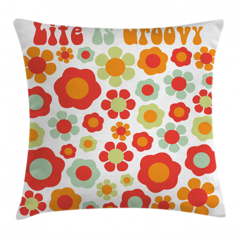 Colored Art Dated Style Pillow Cover